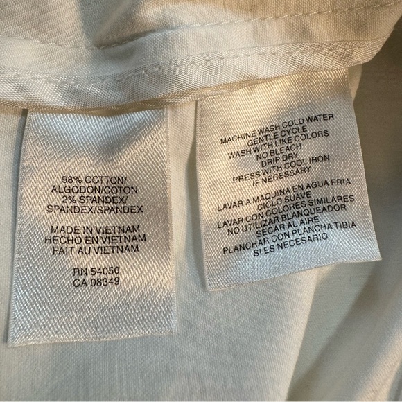 Jones New York White Utility White Denim Jean Jacket - Picture 6 of 6